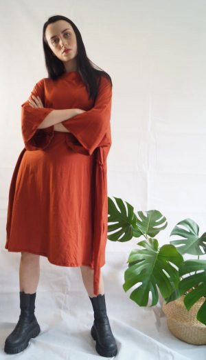 Oversized Carrot Upcycled Dress
