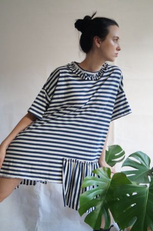 Striped T-shirt with Frills
