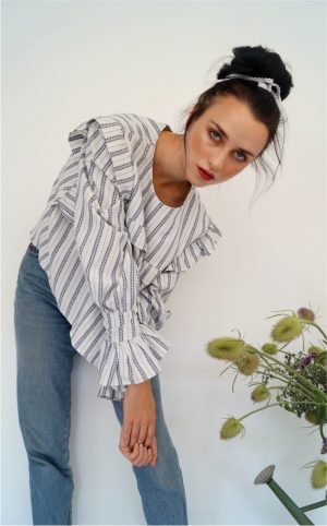 GERBERA UPCYCLED BLOUSE BY LACONIE BRAND